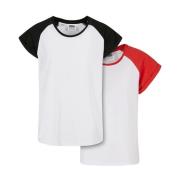 Urban Classics Meisjes contrast raglan t-shirt (set van 2)