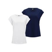 Urban Classics Dames pre-pack verlengd schouder t-shirt (set van 2)