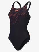 Speedo eco+ h-boom placem muscleb bla/red badpak sport dames -