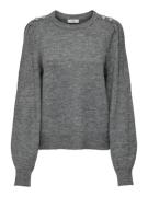 Jacqueline de Yong elanora l/s o-neck button pull k 15328345 dark grey...