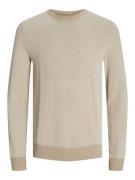 Jack & Jones jjeglobe knit crew neck noos 12258139 oatmeal