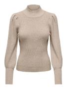 Only onlkatia l/s highneck pullover knt 15232494 mocha meringue