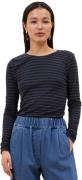 By-Bar Amsterdam Basic ls melange stripe top blue nights