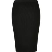 Urban Classics Dames ribgebreide midi rok