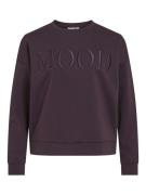 Vila Vireflect emb lumi ls sweat toppr aubergine