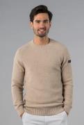 PRESLY & SUN Moss stitch round neck