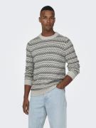 Only & Sons Onsmusa reg 3 struc crew knit