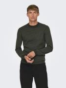 Only & Sons Onstapa reg 12 struc ls crew knit n