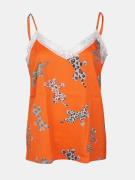 Mucho Gusto Slip top oranje met luipaard print