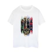 DC Comics Dames zwart adam jsa gouden badge katoenen vriendje t-shirt