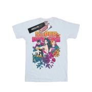 DC Comics Dames super powers neon bloemen katoenen vriendje t-shirt