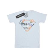 DC Comics Dames superman bloemen logo 2 katoenen vriendje t-shirt