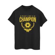 DC Comics Dames wonder woman play like a champion katoenen boyfriend-t...