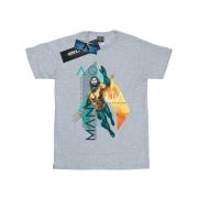 DC Comics Dames aquaman tropisch icoon katoenen vriendje t-shirt