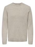 Only & Sons Onsricky reg 9 nap crew knit ecru dessin