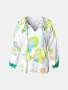 Mucho Gusto ® blouse milano groen blauw bloem elegantie