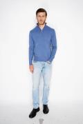 William de Faye Short zip jeans blue