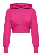 Only Bella ls zip hood short fuchsia