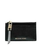 Michael Kors Pebbled card case leer