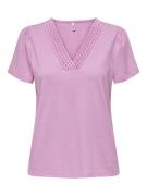 Only Onlbenita ss v-neck top jrs -