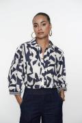 Geisha 53200-20 blouse navy print