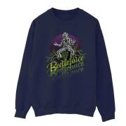 Beetlejuice Heren paars cirkel sweatshirt