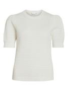 Vila vidalo o-neck s/s knit top/su noo 14084421 white alyssum