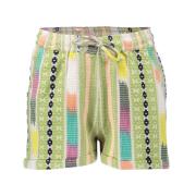 Geisha Zomer short meisjes fancy woven / lime