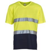 Yoko Unisex volwassenen hi-vis v hals veiligheid t-shirt