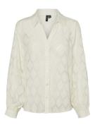 Vero Moda Vmaylka ls shirt wvn ecru