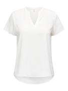 Only Onlelite life ss v-neck top noos p off-white