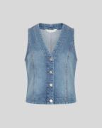 Moss Copenhagen eli ada vest 18855 mid blue wash