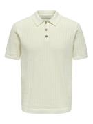 Only & Sons onsmoon reg 12 ss polo knit 22032760 egret