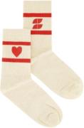 By-Bar Amsterdam Heart socks poppy red