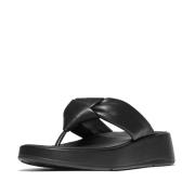 FitFlop F-mode knot soft-leather flatform toe-post sandals