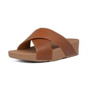 FitFlop Lulu cross slide sandals leather