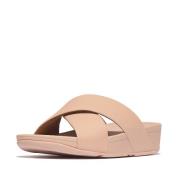 FitFlop Lulu cross slide sandals leather