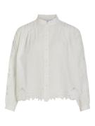 Vila vimikilla ls lace shirt/c32 14104713 cloud dancer