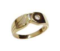 Christian Gouden zirkonia cachet ring