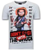 Local Fanatic T-shirt met print bloody chucky angry