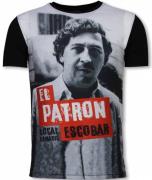Local Fanatic El patron escobar digital rhinestone t-shirt