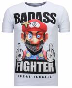 Local Fanatic Fight club mario rhinestone t-shirt