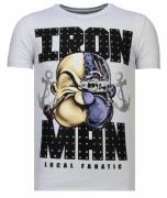 Local Fanatic Iron man popeye rhinestone t-shirt