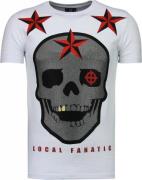 Local Fanatic Rough player skull rhinestone t-shirt