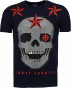 Local Fanatic Rough player skull rhinestone t-shirt