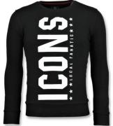 Local Fanatic Icons vertical grappige sweater
