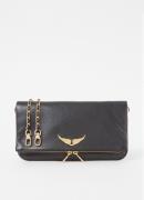 Zadig&Voltaire Rock Grained clutch van leer