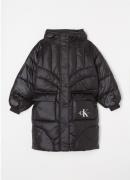 Calvin Klein Oversized gewatteerde jas met logo en klepzakken
