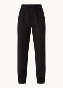 OLAF Pintuck high waist straight fit pantalon met steekzakken