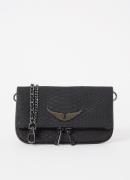 Zadig&Voltaire Savage Rock Nano clutch van kalfsleer met structuur